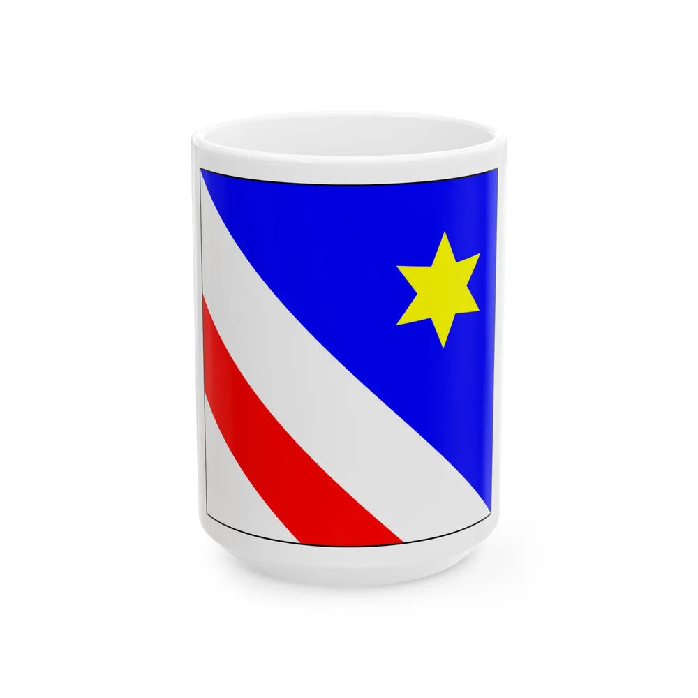 Flag of Zollikon Switzerland - White Coffee Mug-15oz-Go Mug Yourself