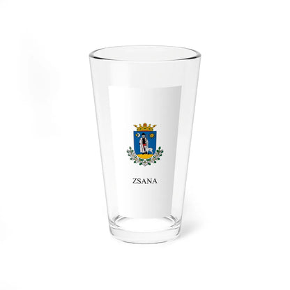 Flag of Zsana vertical (Hungary) Pint Glass 16oz 16oz - Go Mug Yourself