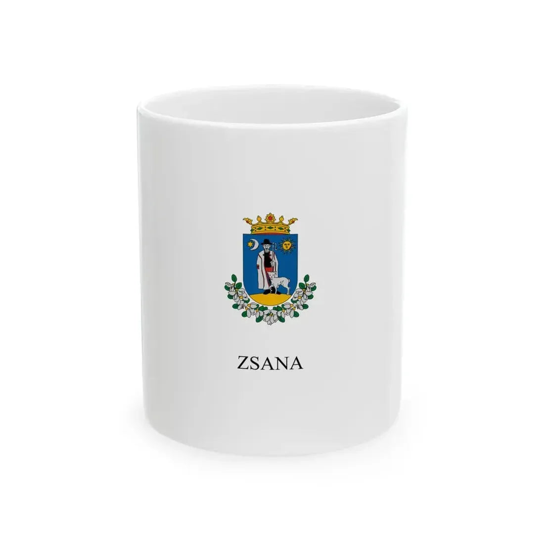 Flag of Zsana vertical (Hungary) White Coffee Mug 11oz - Go Mug Yourself