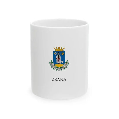 Flag of Zsana vertical (Hungary) White Coffee Mug 11oz - Go Mug Yourself