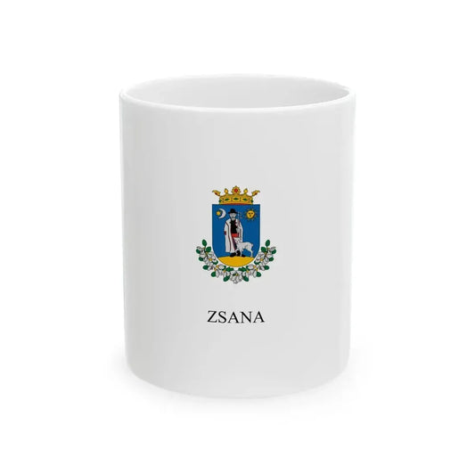 Flag of Zsana vertical (Hungary) White Coffee Mug 11oz - Go Mug Yourself