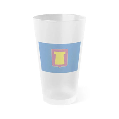Flag of Zugdidi Georgia - Frosted Pint Glass 16oz 16oz Frosted - Go Mug Yourself