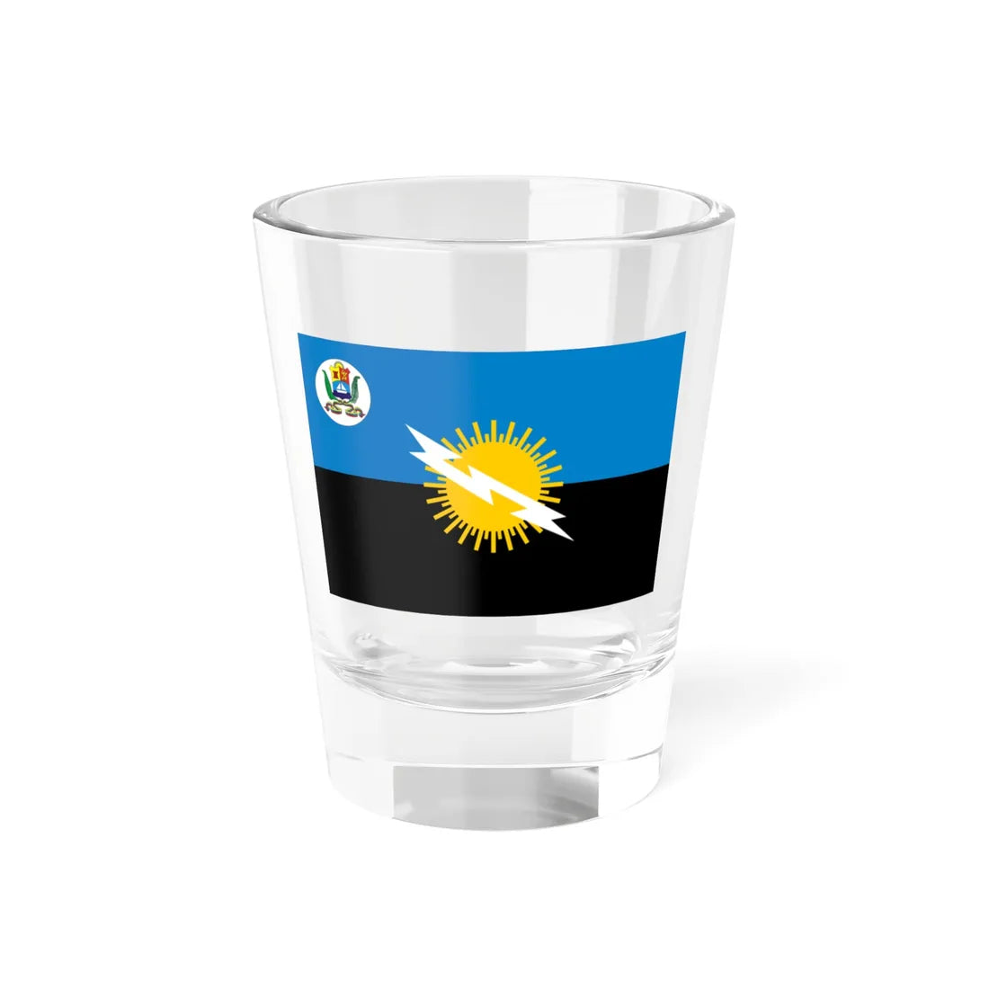 Flag of Zulia State with Coat of Arms (Venezuela) Shot Glass 1.5oz 1.5oz - Go Mug Yourself