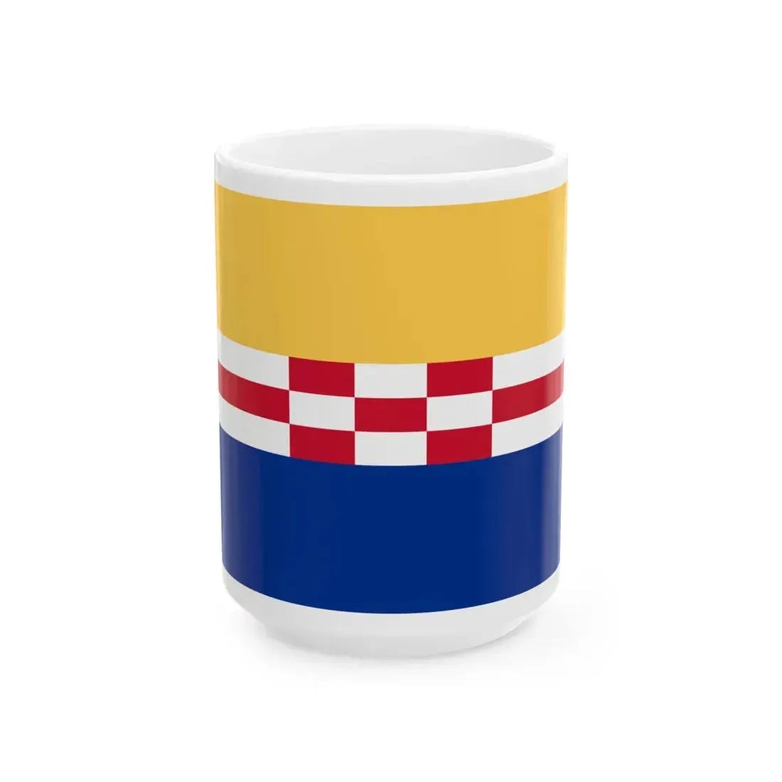 Flag of Zwartewaterland (Netherlands) White Coffee Mug 15oz - Go Mug Yourself