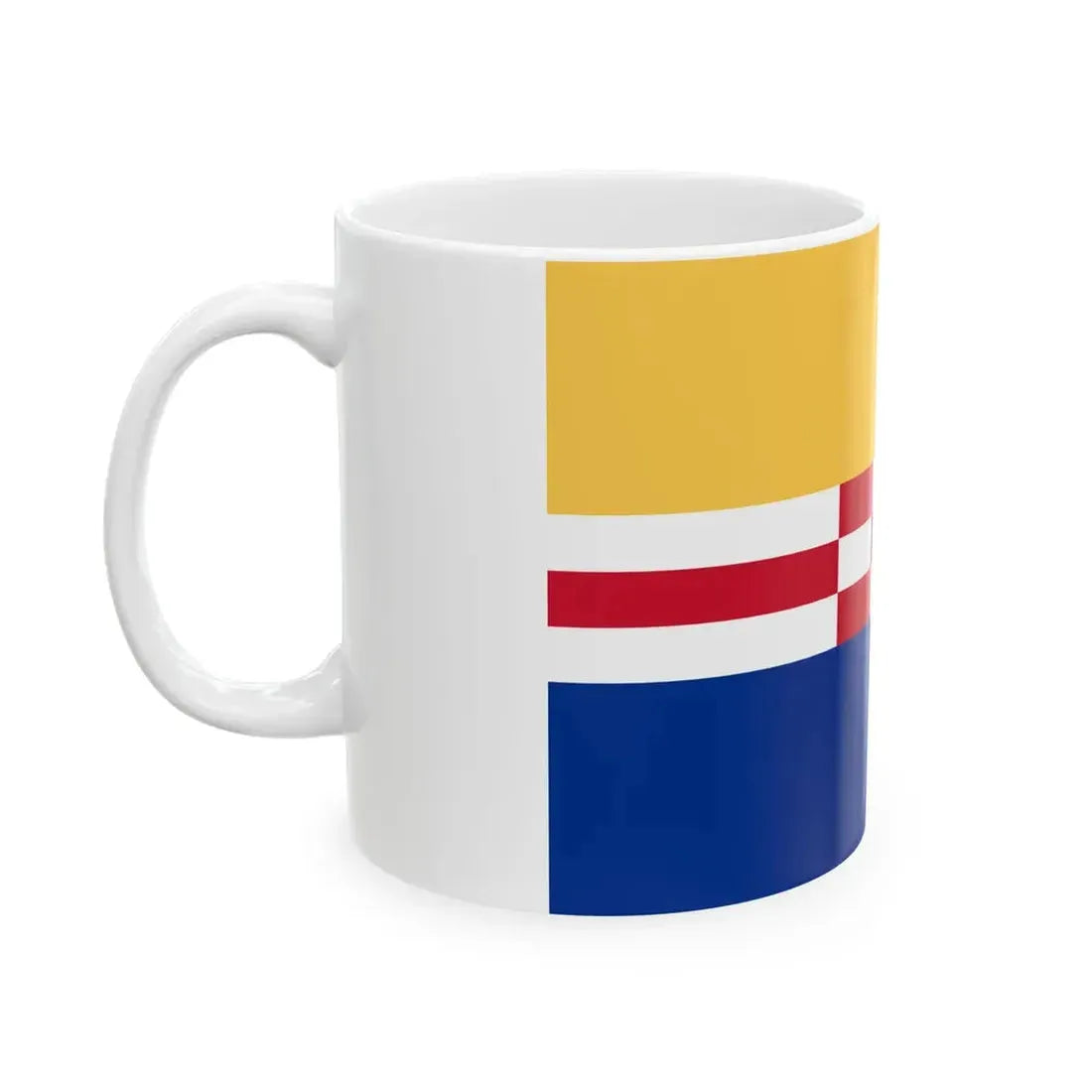 Flag of Zwartewaterland (Netherlands) White Coffee Mug - Go Mug Yourself