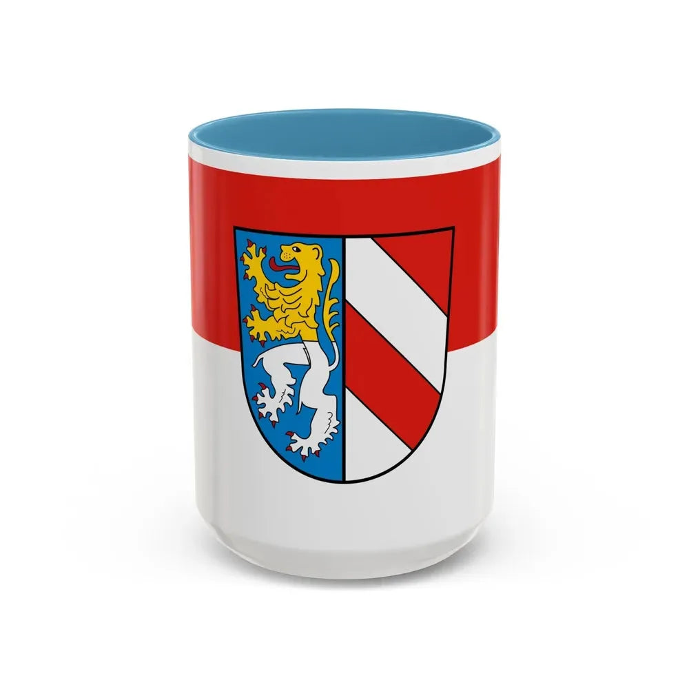 Flag of Zwickau Germany - Accent Coffee Mug 15oz Light Blue - Go Mug Yourself