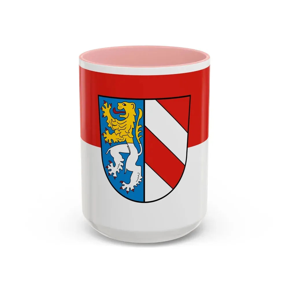 Flag of Zwickau Germany - Accent Coffee Mug 15oz Pink - Go Mug Yourself