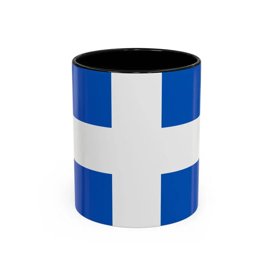 Flag of Zwolle the capital of the province of Overijssel Netherlands - Accent Coffee Mug 11oz Black - Go Mug Yourself