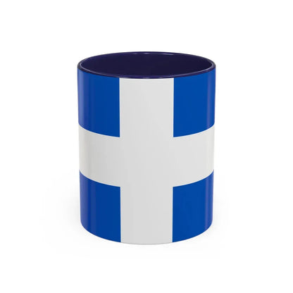 Flag of Zwolle the capital of the province of Overijssel Netherlands - Accent Coffee Mug 11oz Navy - Go Mug Yourself