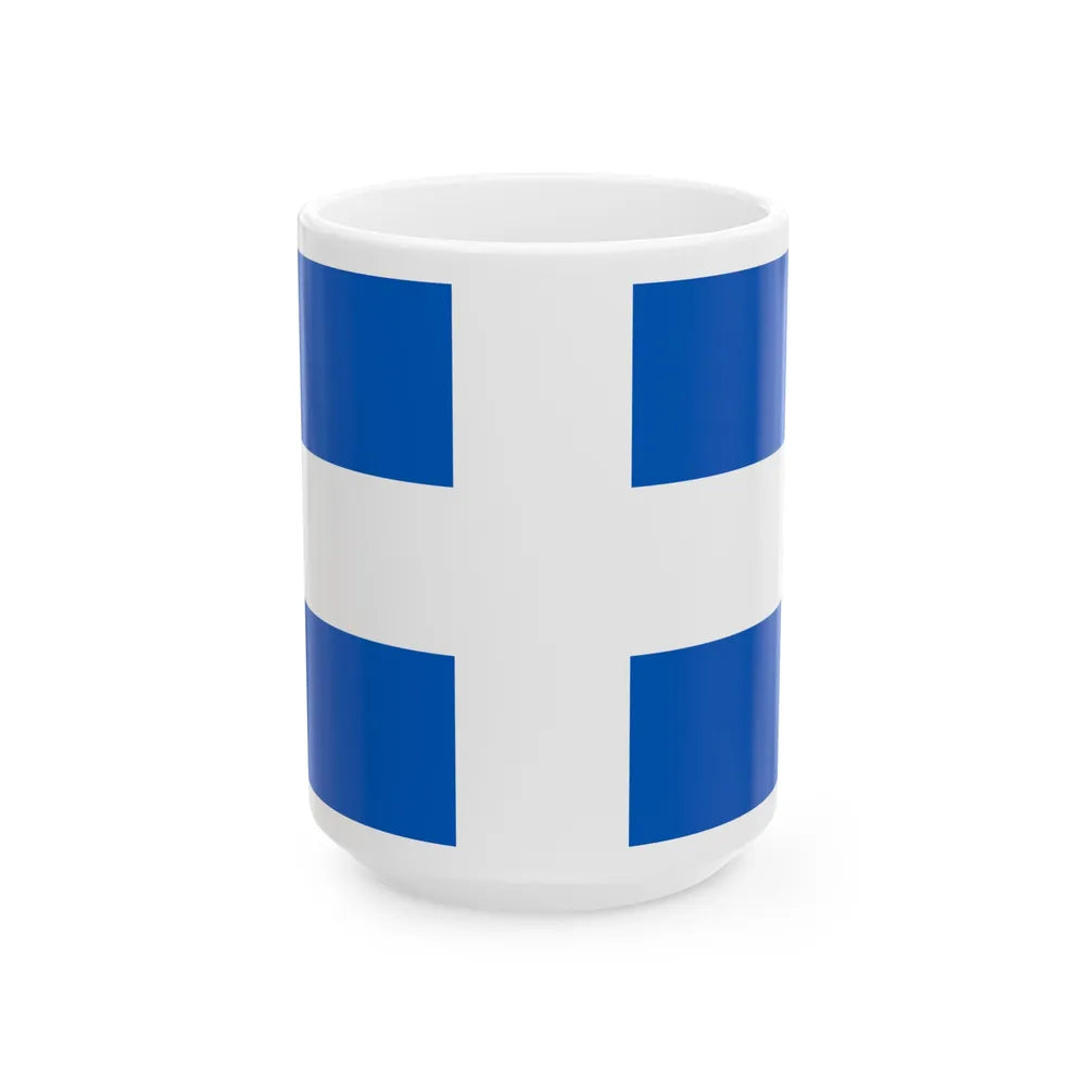 Flag of Zwolle the capital of the province of Overijssel Netherlands - White Coffee Mug-15oz-Go Mug Yourself