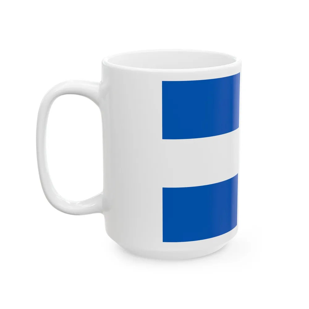 Flag of Zwolle the capital of the province of Overijssel Netherlands - White Coffee Mug-Go Mug Yourself