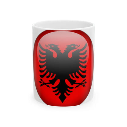 Flag orb Albania (Albania) White Coffee Mug 11oz - Go Mug Yourself