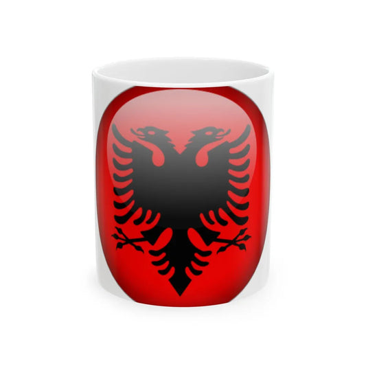 Flag orb Albania (Albania) White Coffee Mug 11oz - Go Mug Yourself