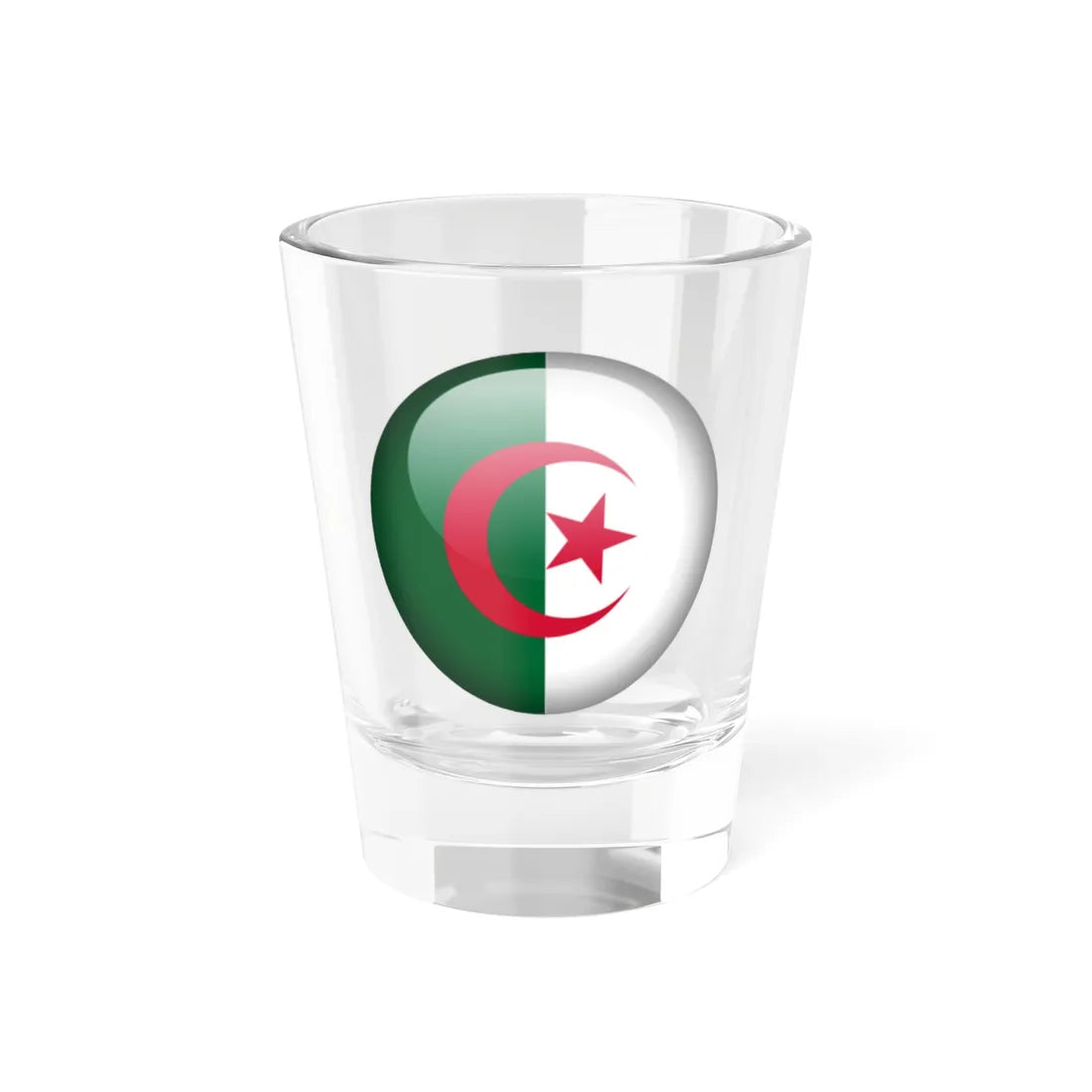 Flag orb Algeria (Algeria) Shot Glass 1.5oz 1.5oz - Go Mug Yourself