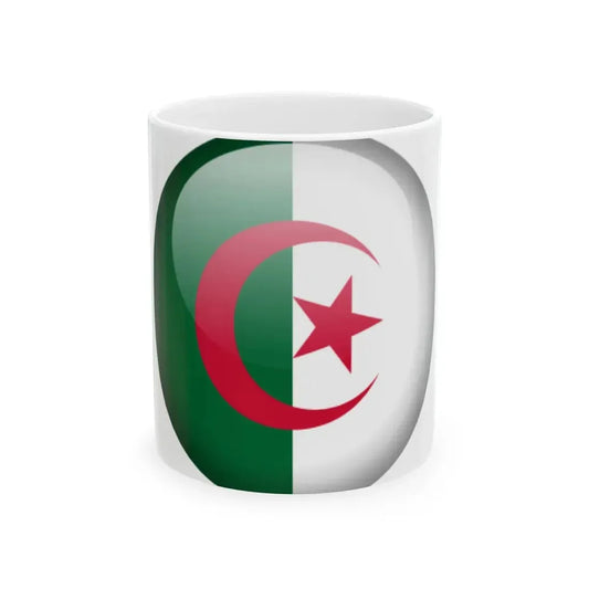 Flag orb Algeria (Algeria) White Coffee Mug 11oz - Go Mug Yourself