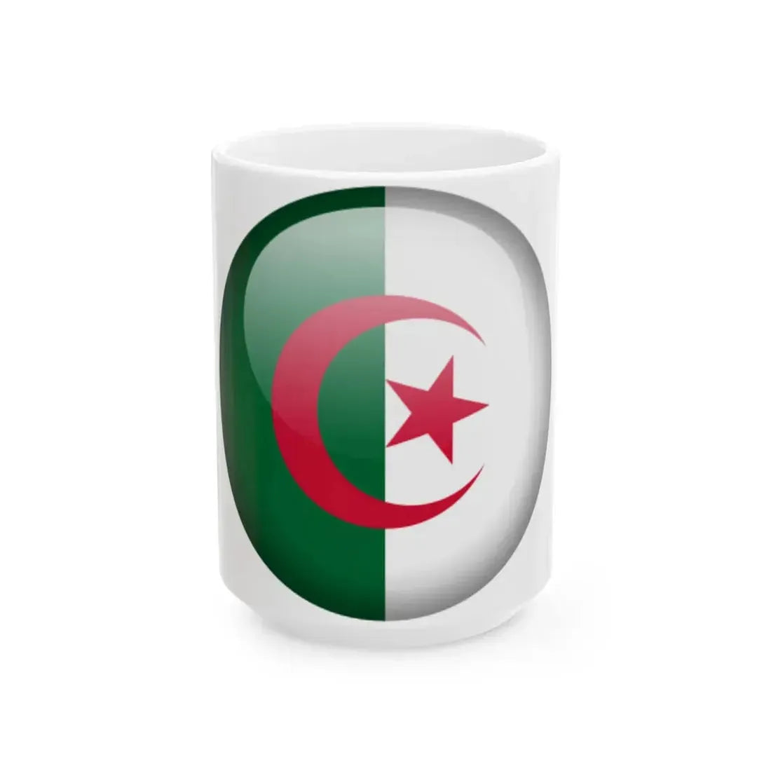 Flag orb Algeria (Algeria) White Coffee Mug 15oz - Go Mug Yourself