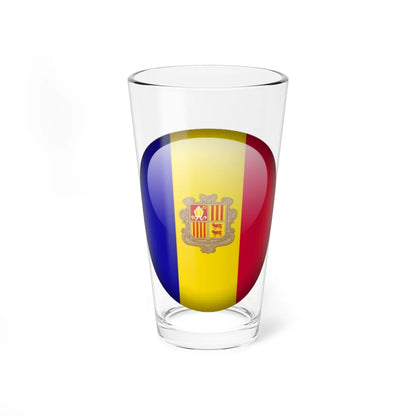 Flag orb Andorra (Andorra) Pint Glass 16oz 16oz - Go Mug Yourself
