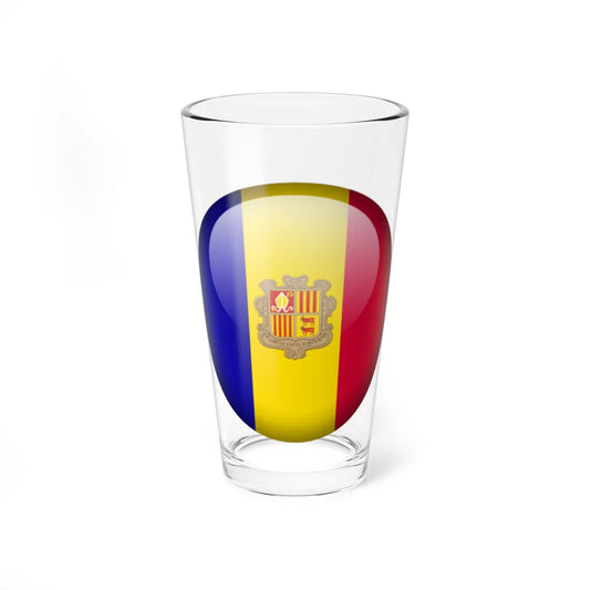 Flag orb Andorra (Andorra) Pint Glass 16oz 16oz - Go Mug Yourself