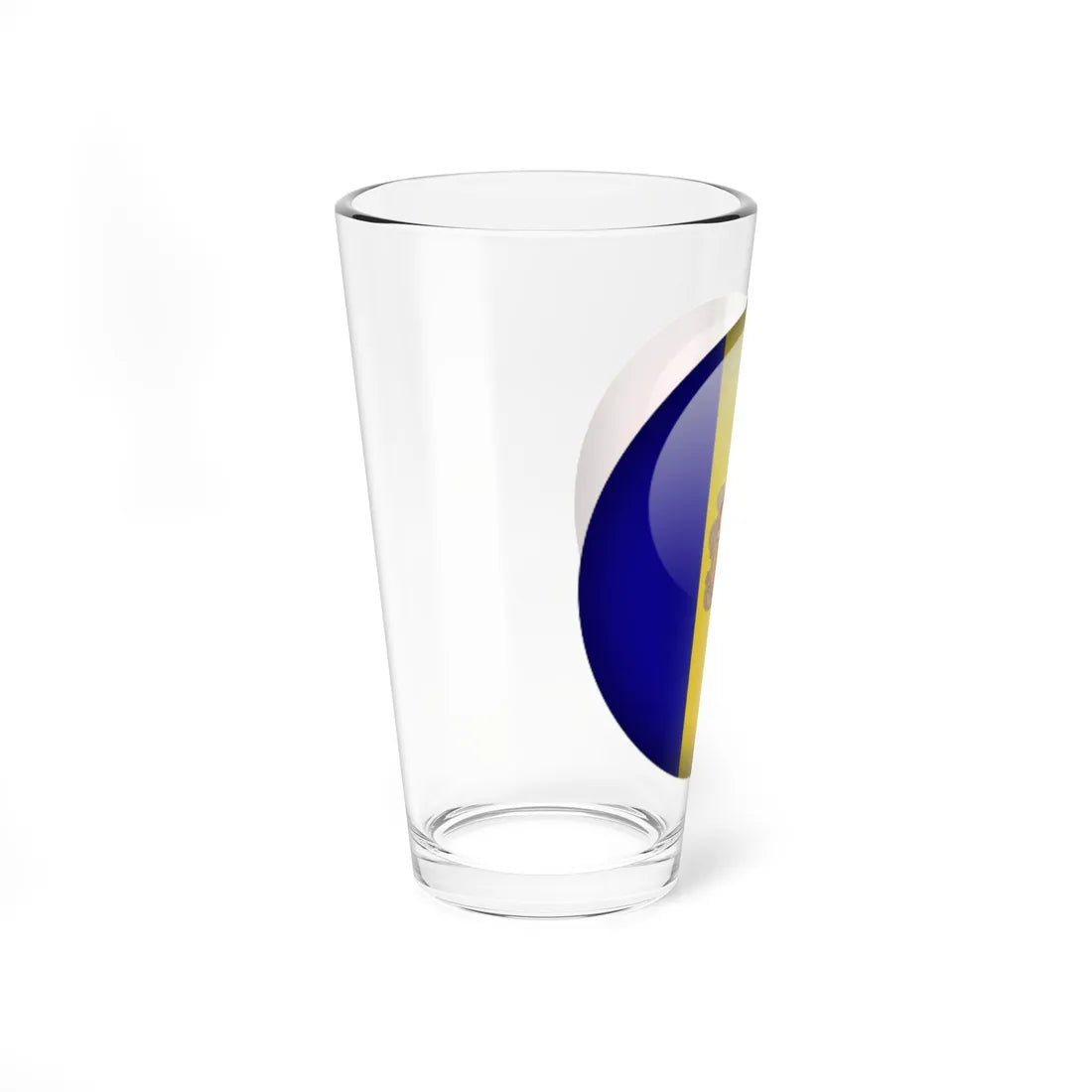 Flag orb Andorra (Andorra) Pint Glass 16oz - Go Mug Yourself