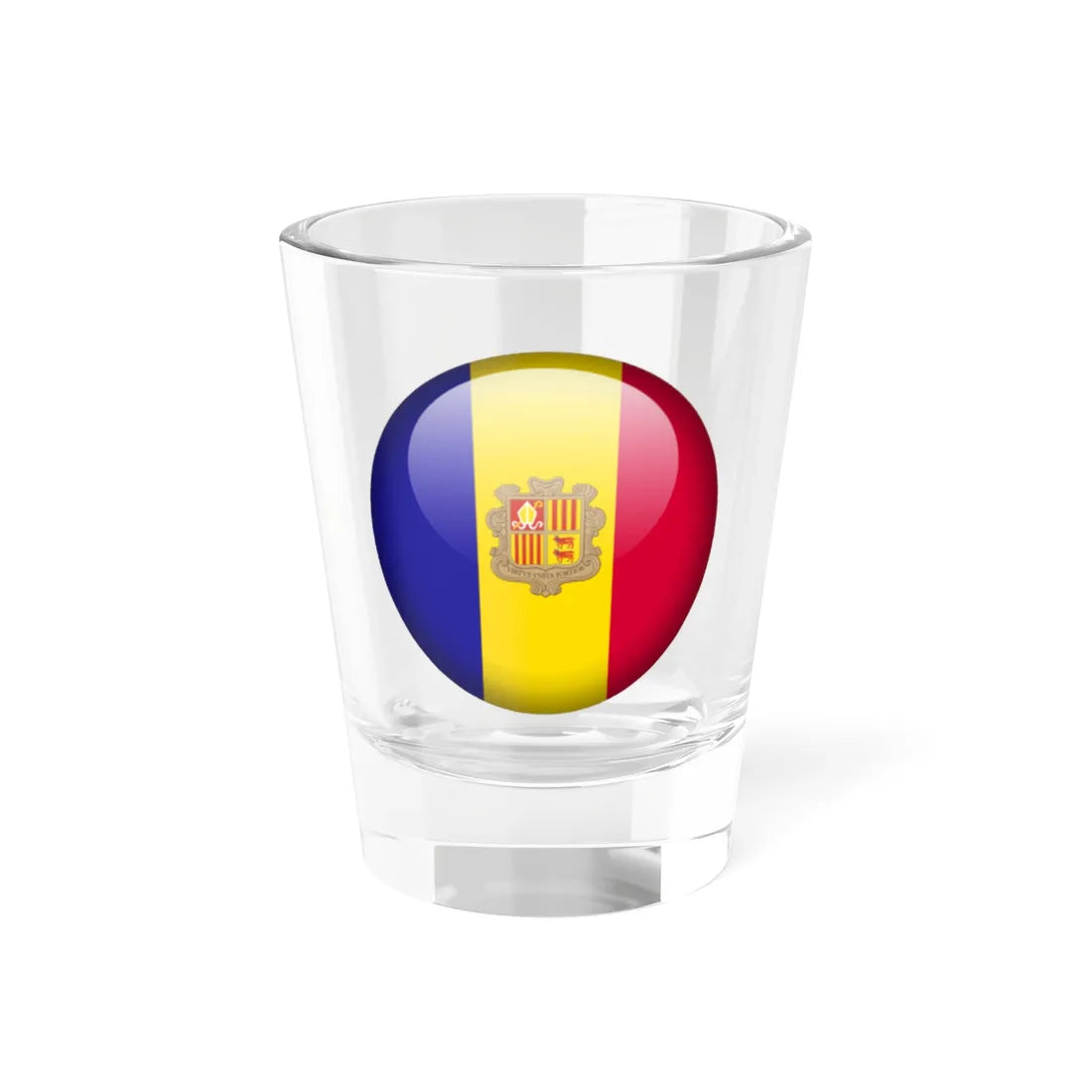 Flag orb Andorra (Andorra) Shot Glass 1.5oz 1.5oz - Go Mug Yourself