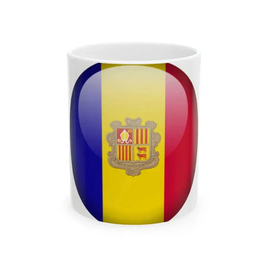 Flag orb Andorra (Andorra) White Coffee Mug 11oz - Go Mug Yourself