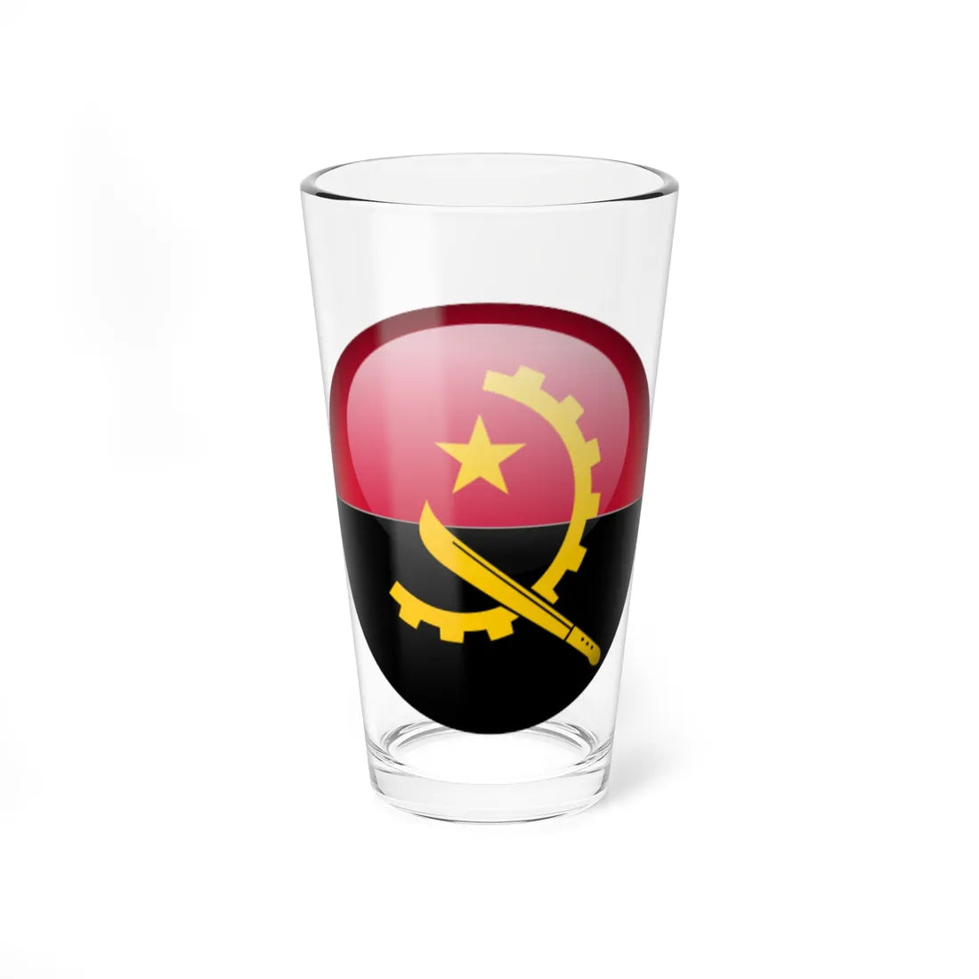 Flag orb Angola (Angola) Pint Glass 16oz 16oz - Go Mug Yourself