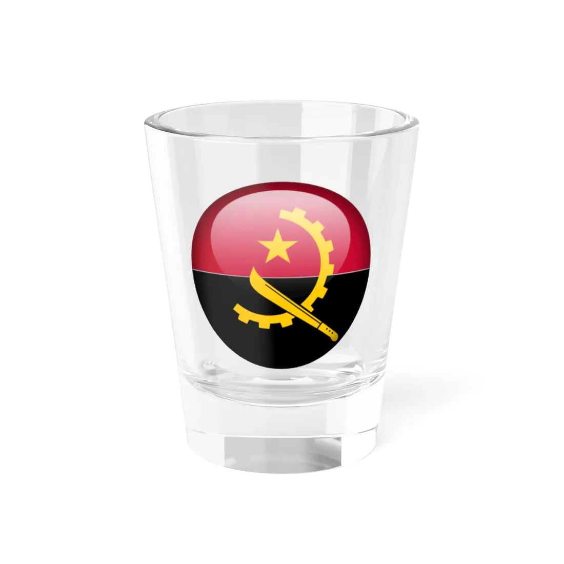 Flag orb Angola (Angola) Shot Glass 1.5oz 1.5oz - Go Mug Yourself