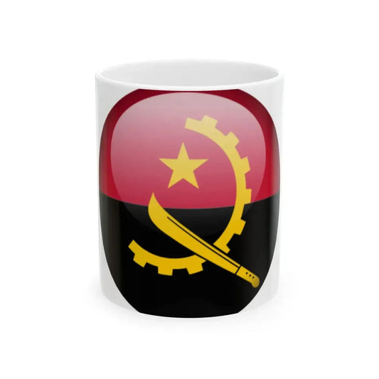 Flag orb Angola (Angola) White Coffee Mug 11oz - Go Mug Yourself