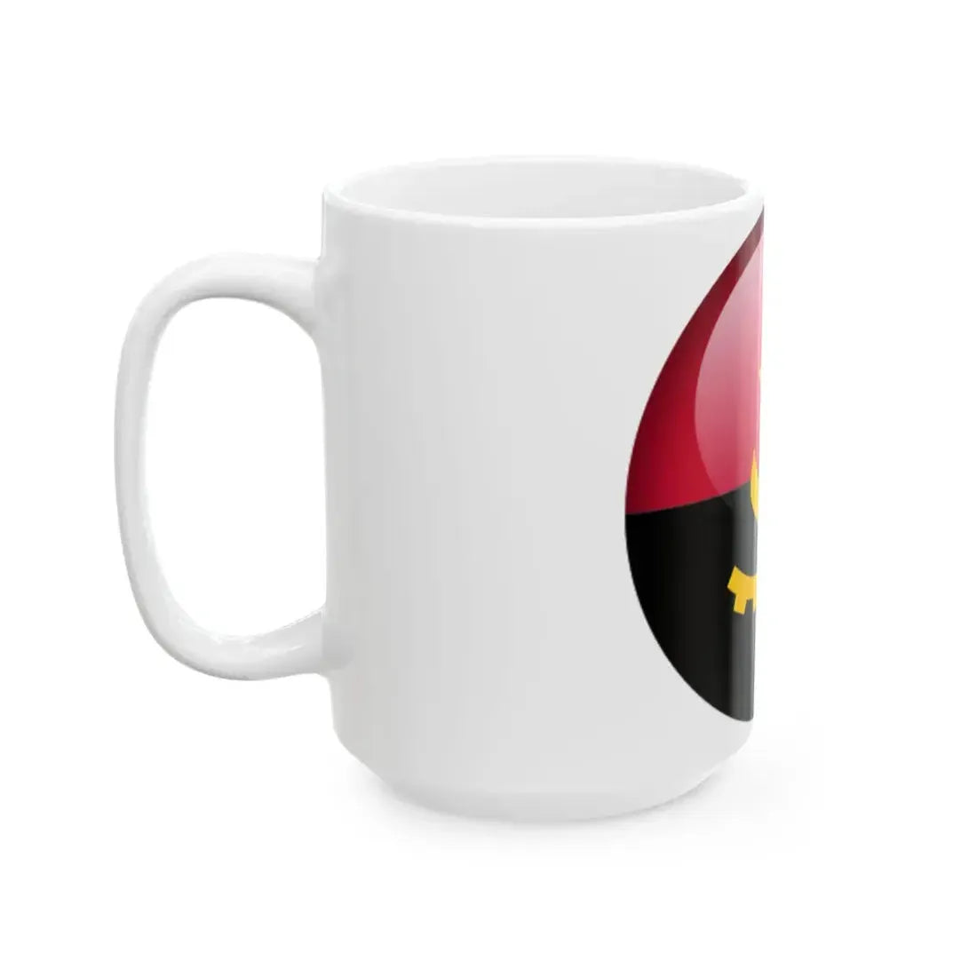 Flag orb Angola (Angola) White Coffee Mug - Go Mug Yourself