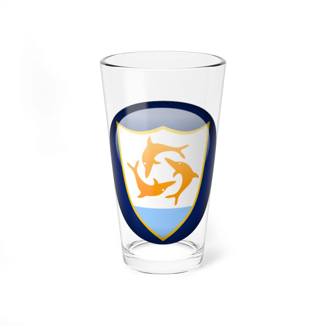 Flag orb Anguilla (United Kingdom) Pint Glass 16oz 16oz - Go Mug Yourself