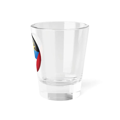 Flag orb Antigua and Barbuda (Antigua and Barbuda) Shot Glass 1.5oz - Go Mug Yourself