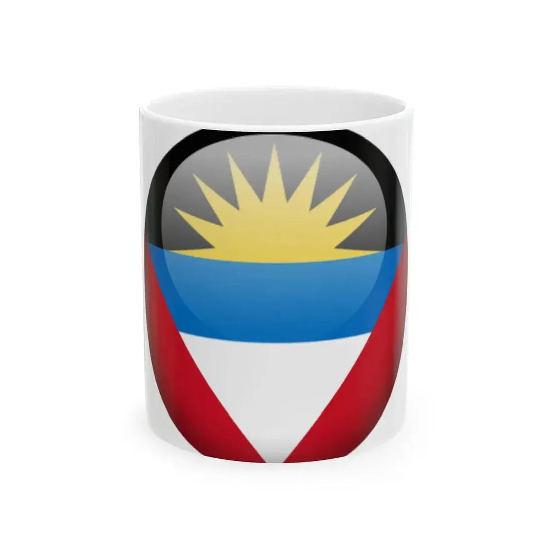 Flag orb Antigua and Barbuda (Antigua and Barbuda) White Coffee Mug 11oz - Go Mug Yourself