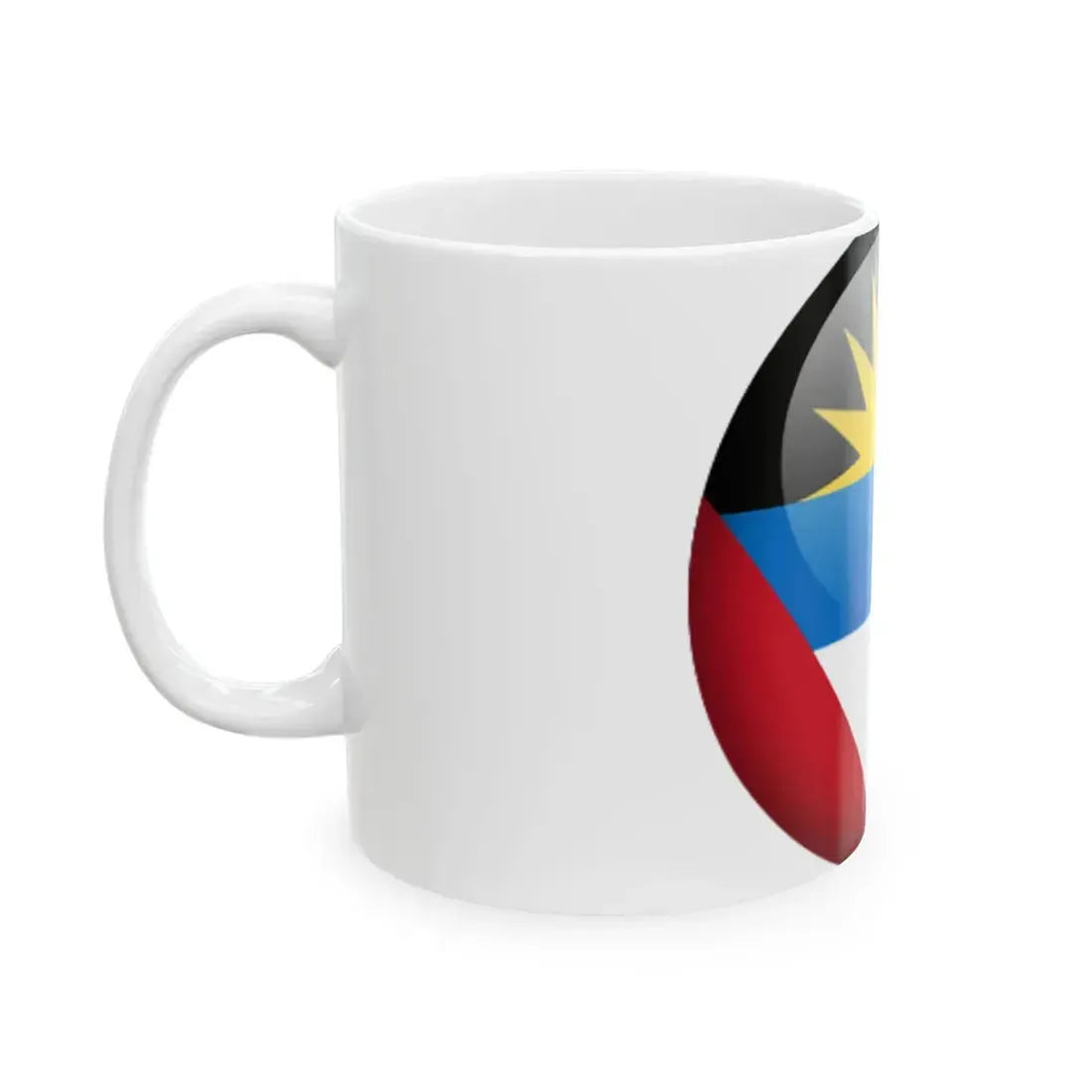 Flag orb Antigua and Barbuda (Antigua and Barbuda) White Coffee Mug - Go Mug Yourself