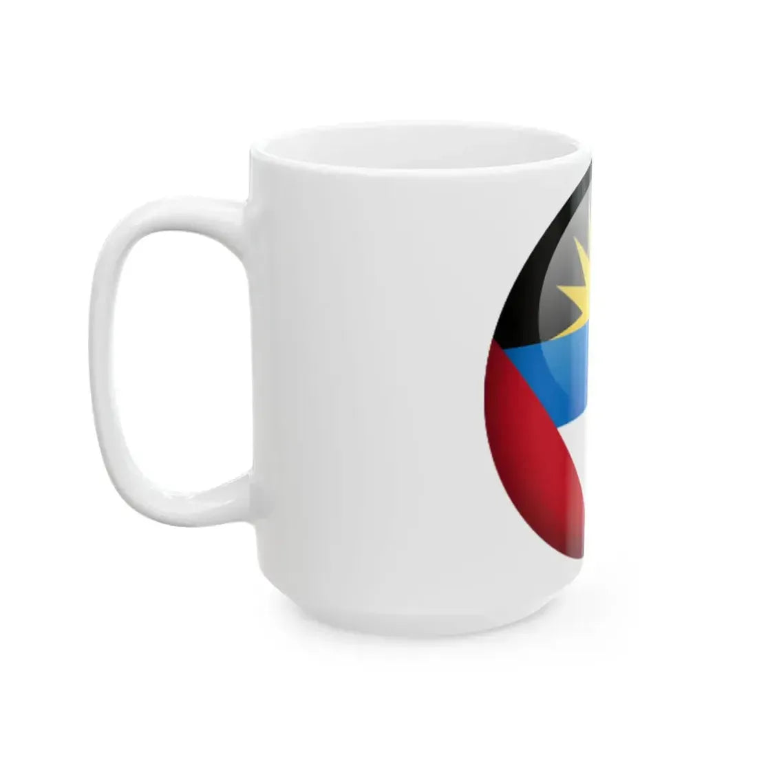 Flag orb Antigua and Barbuda (Antigua and Barbuda) White Coffee Mug - Go Mug Yourself