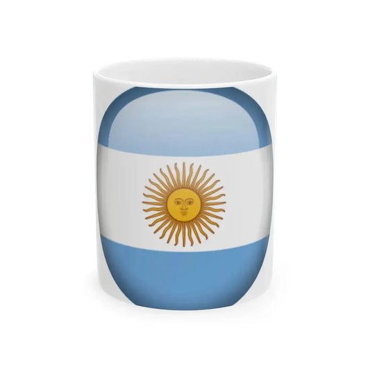 Flag orb Argentina (Argentina) White Coffee Mug 11oz - Go Mug Yourself