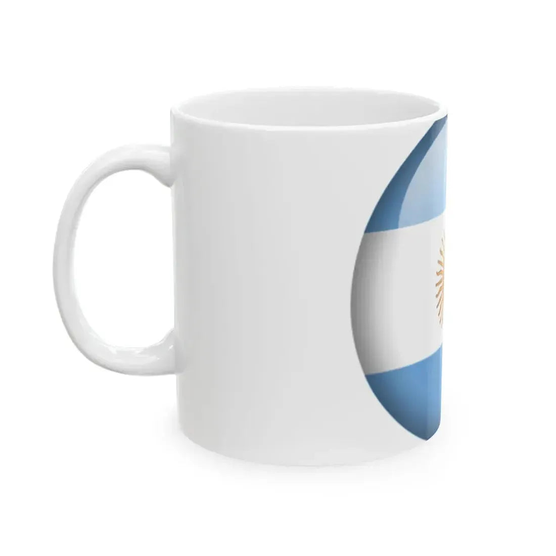 Flag orb Argentina (Argentina) White Coffee Mug - Go Mug Yourself