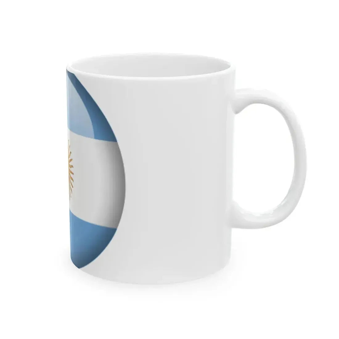 Flag orb Argentina (Argentina) White Coffee Mug - Go Mug Yourself