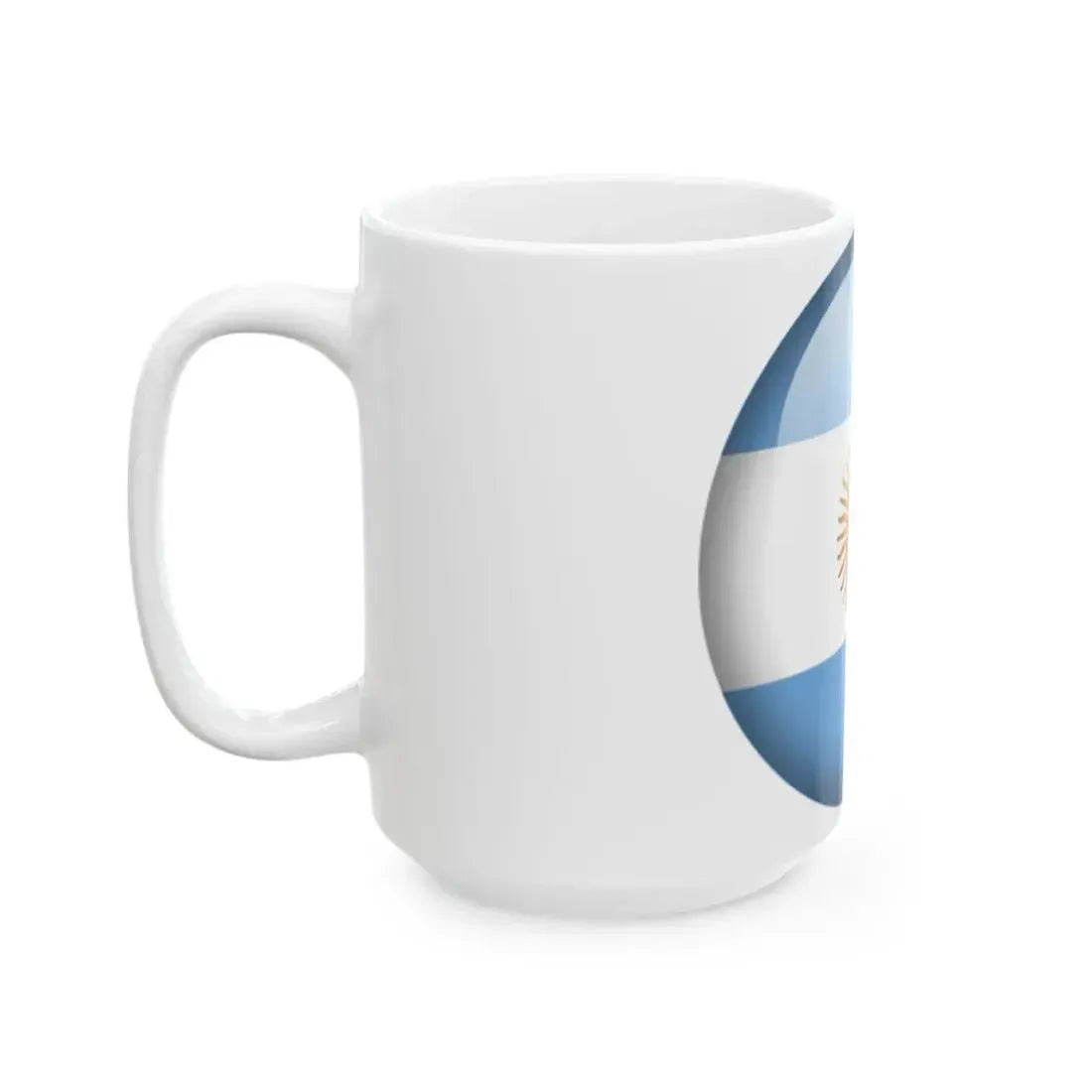 Flag orb Argentina (Argentina) White Coffee Mug - Go Mug Yourself