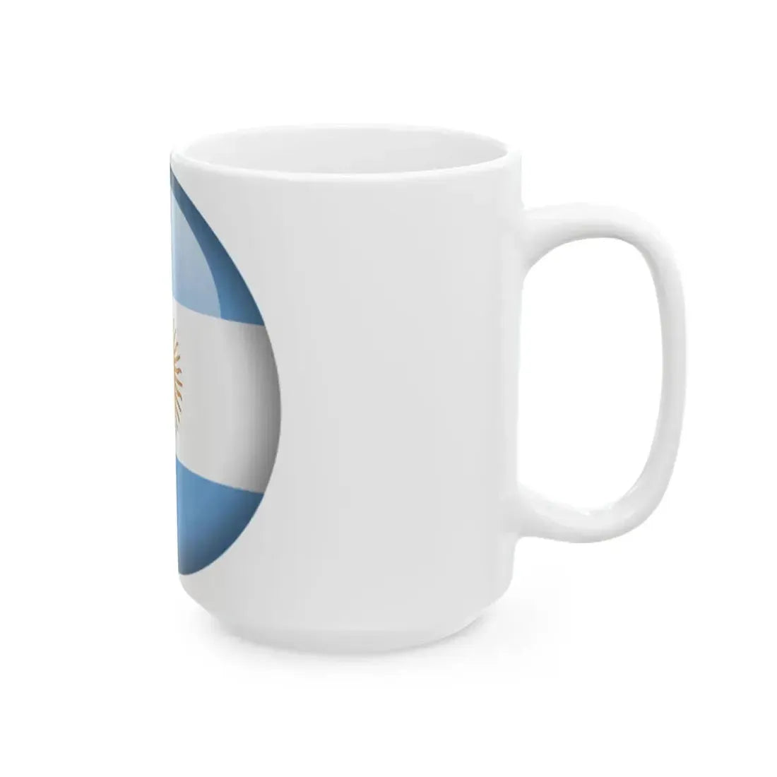 Flag orb Argentina (Argentina) White Coffee Mug - Go Mug Yourself