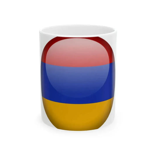 Flag orb Armenia (Armenia) White Coffee Mug 11oz - Go Mug Yourself