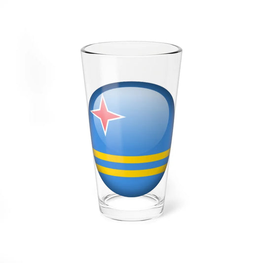 Flag orb Aruba (Netherlands) Pint Glass 16oz 16oz - Go Mug Yourself