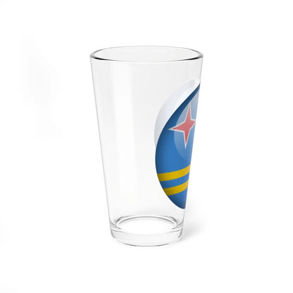Flag orb Aruba (Netherlands) Pint Glass 16oz - Go Mug Yourself