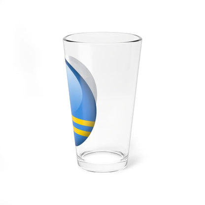 Flag orb Aruba (Netherlands) Pint Glass 16oz - Go Mug Yourself