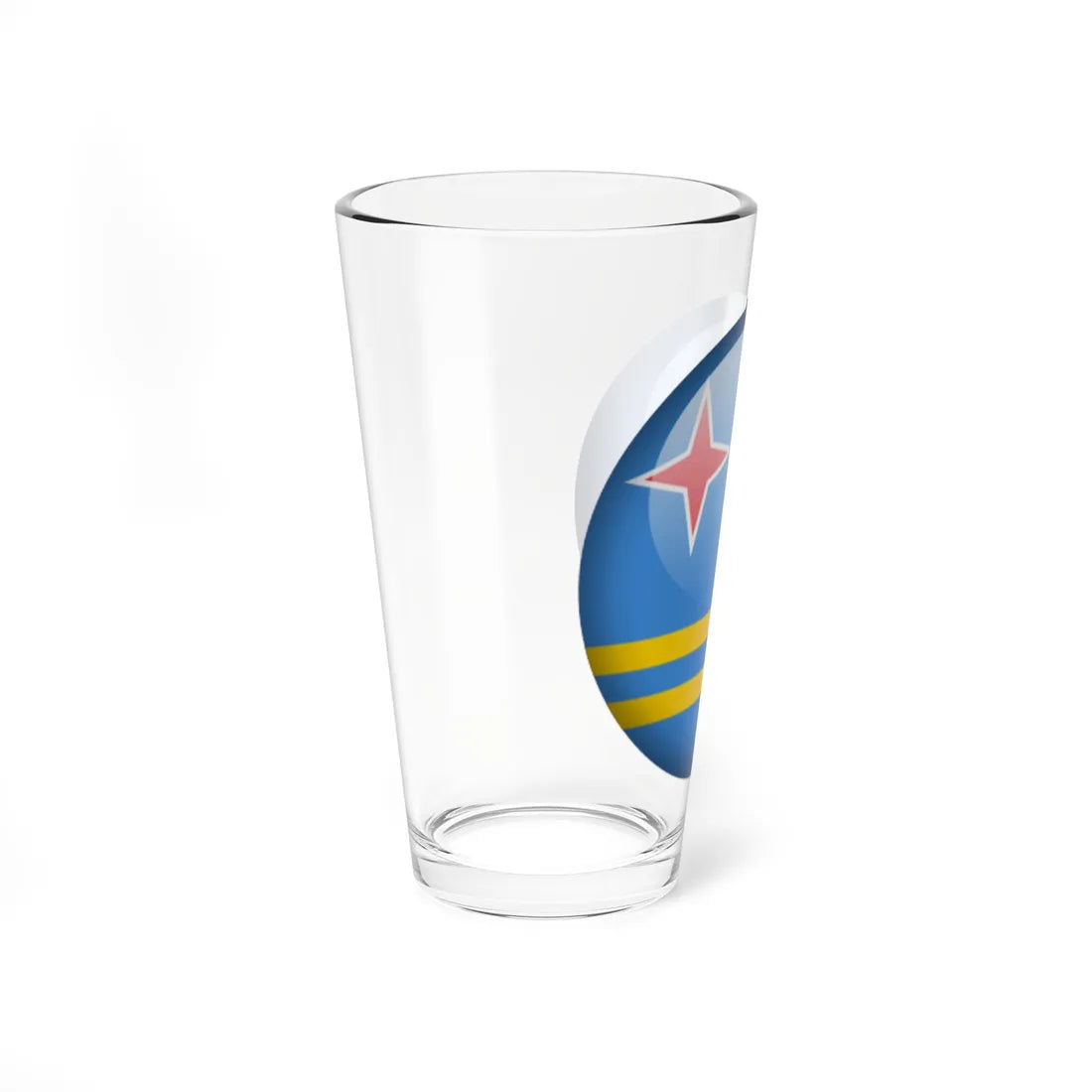 Flag orb Aruba (Netherlands) Pint Glass 16oz - Go Mug Yourself