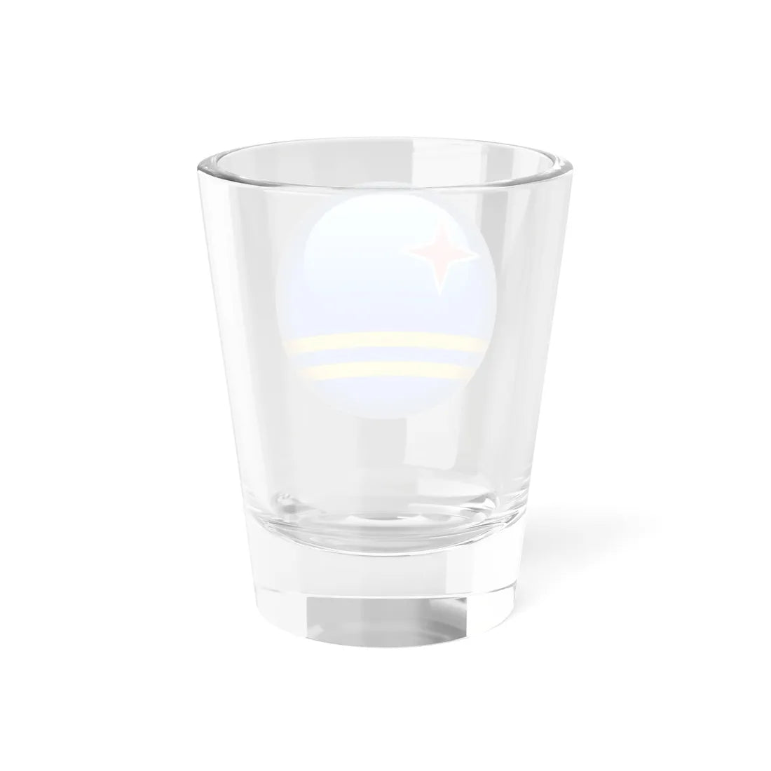 Flag orb Aruba (Netherlands) Shot Glass 1.5oz - Go Mug Yourself