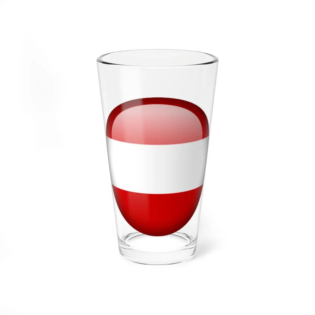 Flag orb Austria (Austria) Pint Glass 16oz 16oz - Go Mug Yourself