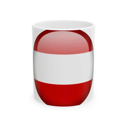 Flag orb Austria (Austria) White Coffee Mug 11oz - Go Mug Yourself