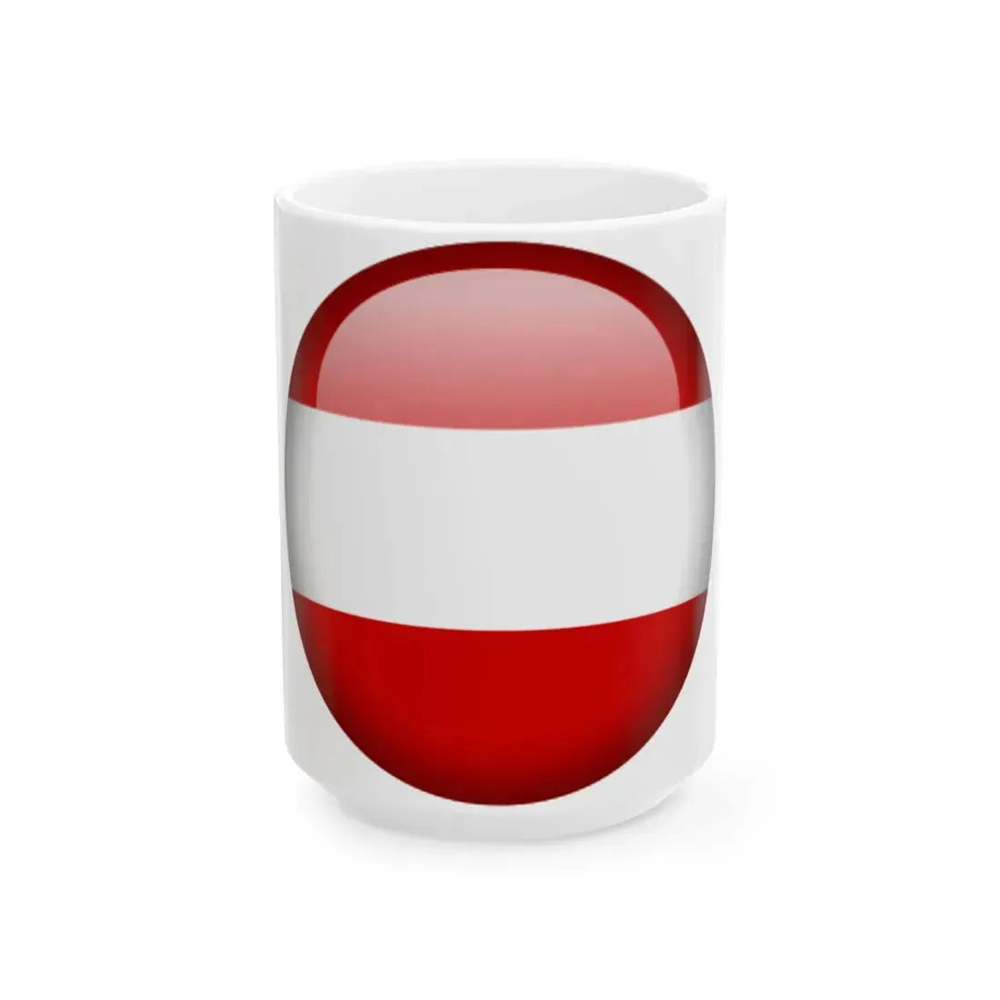 Flag orb Austria (Austria) White Coffee Mug 15oz - Go Mug Yourself