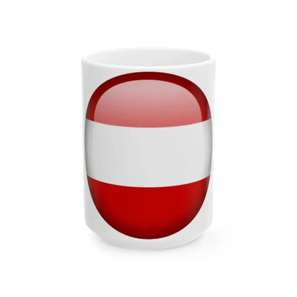 Flag orb Austria (Austria) White Coffee Mug 15oz - Go Mug Yourself