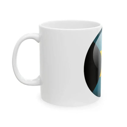 Flag orb Bahamas (Bahamas) White Coffee Mug - Go Mug Yourself